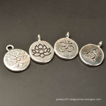 J2105 Alloy Pendant DIY Jewelry Making Tibetan silver Tree of life/Sanskrit/Lotus Charms Pendants